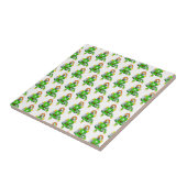 Frohen St. Patrick's Day Kaninchen Keramikfliese (Seite)