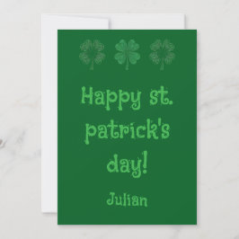Frohen St. Patrick's Day – Klassisch Irisch Feiertagskarte