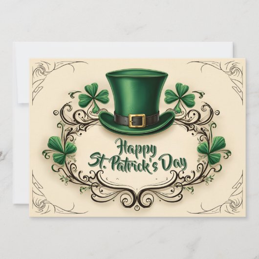 Frohen St. Patrick's Day Kleeblatt-Design (Vorderseite)