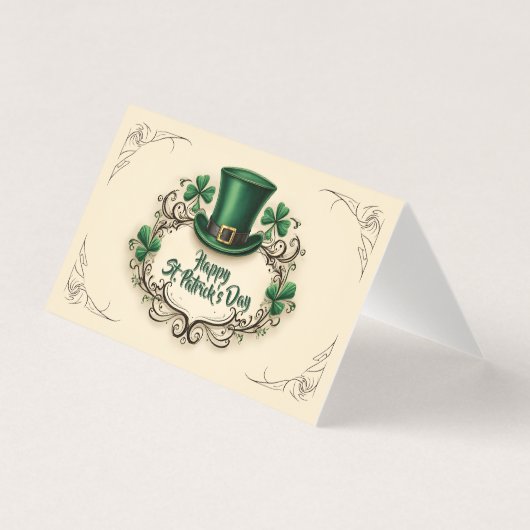 Frohen St. Patrick's Day Kleeblatt-Design (Vorderseite)
