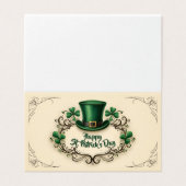 Frohen St. Patrick's Day Kleeblatt-Design (Außenseite Aufgefaltet)
