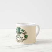 Frohen St. Patrick's Day Kleeblatt-Design Espressotasse (Vorderseite Rechts)