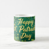 Frohen St. Patrick's Day Kleeblatt-Design Kaffeetasse (Mittel)