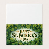 Frohen St. Patrick's Day Kleeblatt Kunst (Außenseite Aufgefaltet)