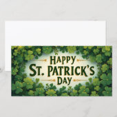 Frohen St. Patrick's Day Kleeblatt Kunst (Vorne/Hinten)