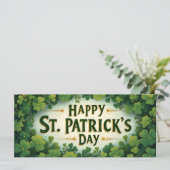 Frohen St. Patrick's Day Kleeblatt Kunst (Stehend Vorderseite)