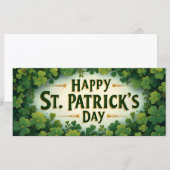 Frohen St. Patrick's Day Kleeblatt Kunst (Vorne/Hinten)