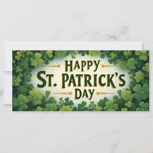Frohen St. Patrick's Day Kleeblatt Kunst (Vorderseite)