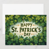 Frohen St. Patrick's Day Kleeblatt Kunst (Vorne/Hinten)
