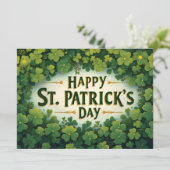 Frohen St. Patrick's Day Kleeblatt Kunst (Stehend Vorderseite)