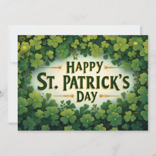 Frohen St. Patrick's Day Kleeblatt Kunst