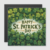 Frohen St. Patrick's Day Kleeblatt Kunst Magnetkarte (Vorne/Hinten)