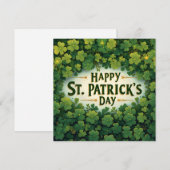 Frohen St. Patrick's Day Kleeblatt Kunst Mitteilungskarte (Vorne/Hinten)