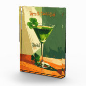 Frohen St. Patrick's Day Kleeblatt Martini Fotoblock (Rechts)