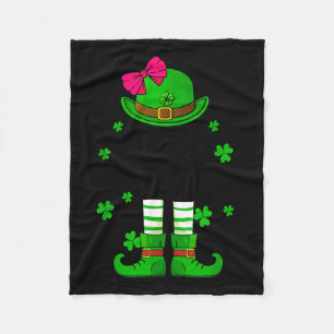Frohen St. Patrick's Day kleiner Leprechaun Bogen Fleecedecke