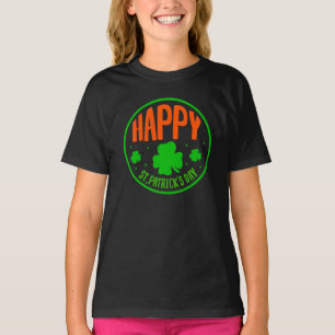 Frohen St. Patrick's Day Kreisdesign T-Shirt
