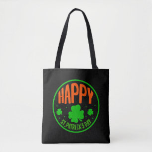 Frohen St. Patrick's Day Kreisdesign Tasche