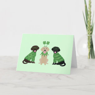 Frohen St. Patrick's Day Labrador Retriever Hunde Feiertagskarte