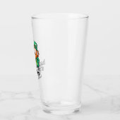 Frohen St. Patrick's Day Lachender Leprechaun Bier Glas (Links)