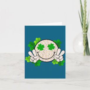 Frohen St. Patrick's Day Leopard Lächeln Gesicht I Karte