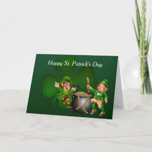 Frohen St. Patrick's Day Leprechaun Karte