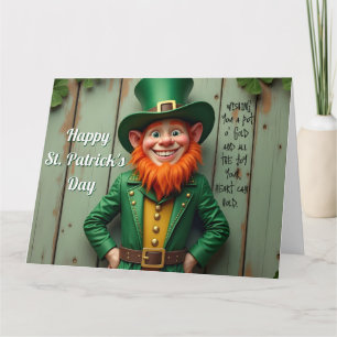 Frohen St. Patrick's Day Leprechaun Karte