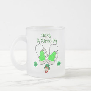 Frohen St. Patrick's Day Leprechaun Mattglastasse