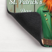 Frohen St. Patrick's Day Leprechaun Mousepad (Ecke)
