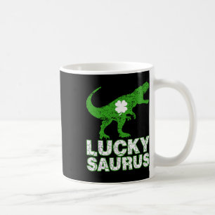 Frohen St. Patrick's Day Luckysaurus Dinosaur Sham Kaffeetasse
