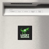 Frohen St. Patrick's Day Luckysaurus Dinosaur Sham Magnet (In Situ (Geschirrspüler))
