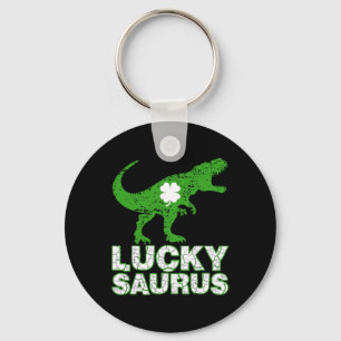 Frohen St. Patrick's Day Luckysaurus Dinosaur Sham Schlüsselanhänger
