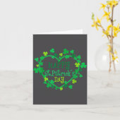 Frohen St. Patrick's Day Lustiger Heiliger Patrick Karte (Gelbe Blume)