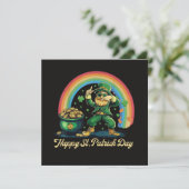 Frohen St. Patrick's Day Lustiger Leprechaun (Stehend Vorderseite)