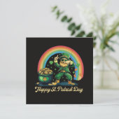 Frohen St. Patrick's Day Lustiger Leprechaun (Stehend Vorderseite)