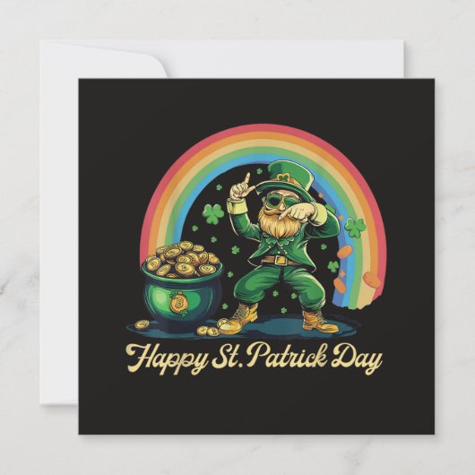 Frohen St. Patrick's Day Lustiger Leprechaun (Vorderseite)