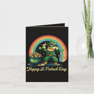 Frohen St. Patrick's Day Lustiger Leprechaun Feiertagskarte