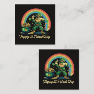 Frohen St. Patrick's Day Lustiger Leprechaun Mitteilungskarte