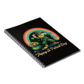 Frohen St. Patrick's Day Lustiger Leprechaun Notizblock (Rechte Seite)