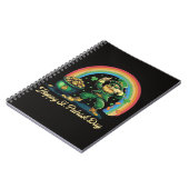 Frohen St. Patrick's Day Lustiger Leprechaun Notizblock (Linke Seite)