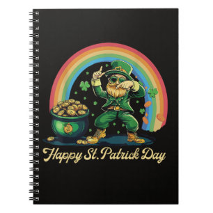 Frohen St. Patrick's Day Lustiger Leprechaun Notizblock