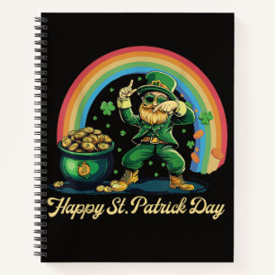 Frohen St. Patrick's Day Lustiger Leprechaun Notizblock