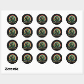 Frohen St. Patrick's Day Lustiger Leprechaun Runder Aufkleber (Blatt)