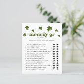 Frohen St. Patrick's Day Mami oder Papi (Stehend Vorderseite)