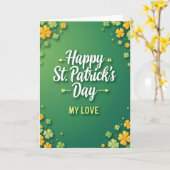 Frohen St. Patrick's Day, meine Liebste Karte (Gelbe Blume)