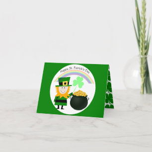 Frohen St. Patrick's Day mit innerer Grußbotschaft Feiertagskarte
