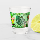 Frohen St. Patrick's Day mit unserer Helena Schnapsglas (Vorderseite)