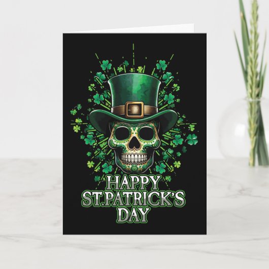 Frohen St. Patrick's Day Paddy Shamrock Kleeblatt Karte (Vorderseite)