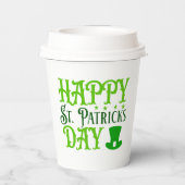 Frohen St. Patrick's Day Pappbecher (Rückseite)