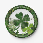 Frohen St. Patrick's Day Pappteller (Vorderseite)