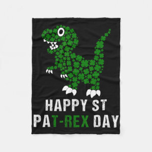 Frohen St. Patrick's Day Patrex T-Rex Dinosaur Lus Fleecedecke